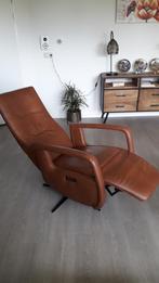 Relaxstoel verstelbaar, Huis en Inrichting, Minder dan 75 cm, Modern, Leer, Zo goed als nieuw