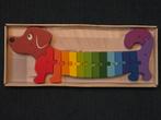 Houten Hondenpuzzel met Kleuren, Ophalen of Verzenden, Zo goed als nieuw