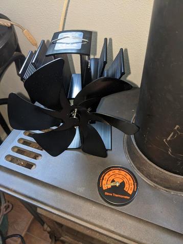 kachel fan / ventilator met thermometer  beschikbaar voor biedingen