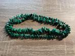 Malachiet Ketting met Zilver Slotje 835, Sieraden, Tassen en Uiterlijk, Kettingen, Gebruikt, Ophalen of Verzenden, Steen of Mineraal