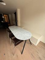 Marmeren Aime Te eettafel ovaal, Ophalen, Gebruikt, 200 cm of meer, 50 tot 100 cm