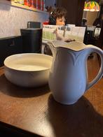 Vintage Waskom en Waterkan Set, Gebruikt, Porselein of Keramiek, Schaal, Rond