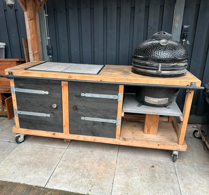 Barbecue/ bbq Meubel met Opbergruimte en keramisch werkblad, Tuin en Terras, Barbecue-accessoires, Gebruikt, Ophalen