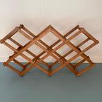 Vintage houten wijnrek opklapbaar wijnrek, Ophalen of Verzenden, Gebruikt, Hout, Minder dan 50 cm