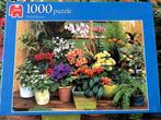 Mooie puzzel van 1000 stukjes afbeelding bloemen, Gebruikt, 500 t/m 1500 stukjes, Legpuzzel, Ophalen