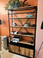 Open kast industriele look mango hout, Huis en Inrichting, Kasten | Boekenkasten, Ophalen, Zo goed als nieuw, 25 tot 50 cm, 100 tot 150 cm