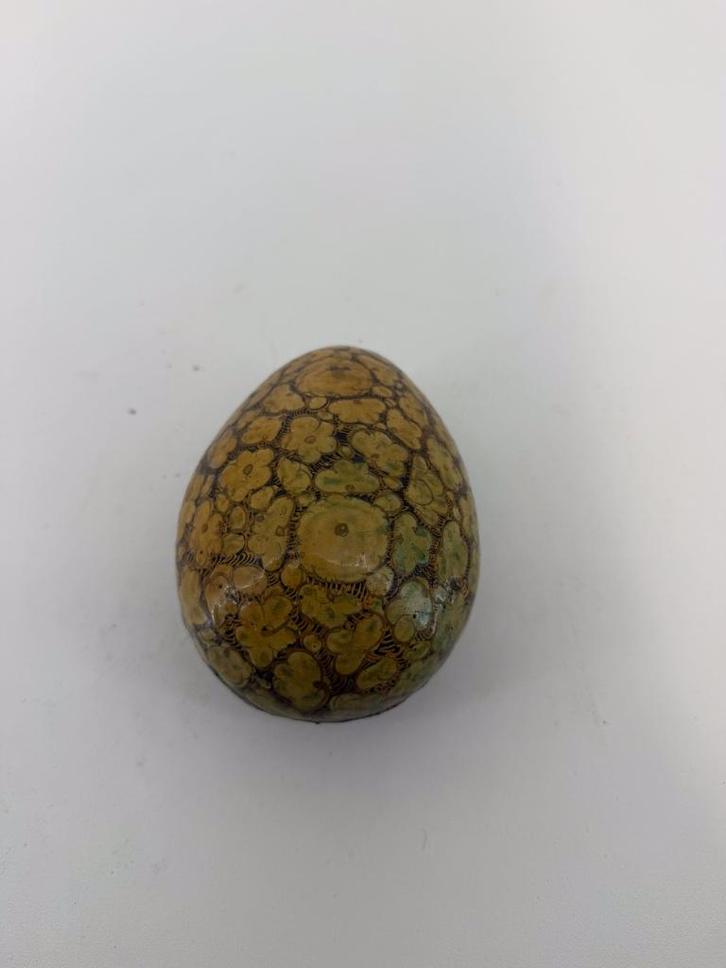 Lakwerk ei – handbeschilderd sierdoosje (13 cm), Antiek en Kunst, Kunst | Niet-Westerse kunst, Ophalen of Verzenden