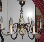KOPEREN- MAJOLICA HANG LAMP * Luster / Luchter *, Antiek en Kunst, Antiek | Lampen, Ophalen of Verzenden
