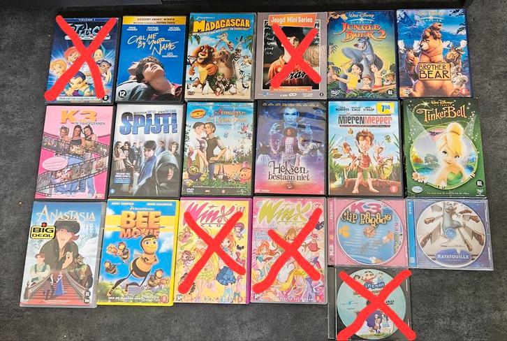 Pakket van 19 DVD’s + Nostalgie!, Cd's en Dvd's, Cd's | Kinderen en Jeugd, Gebruikt, Ophalen