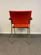 Vergaderstoelen Casala Feniks rood 4-poots stapelbaar 8x, Niet ingevuld, Gebruikt, Stof, Niet ingevuld