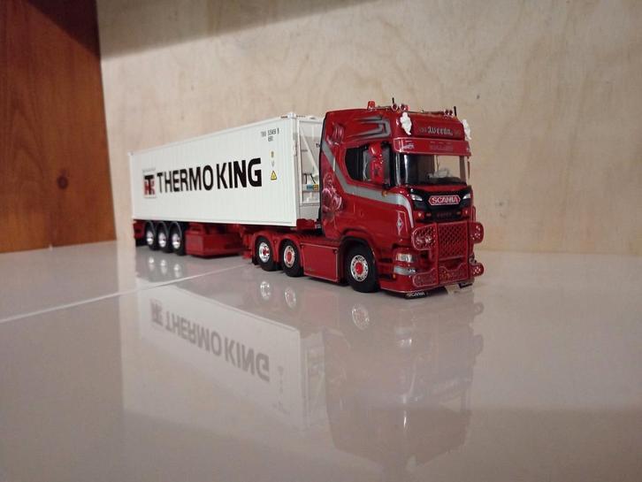 Scania Next Gen containeroplegger Weeda Tekno, Hobby en Vrije tijd, Modelauto's | 1:50, Nieuw, Bus of Vrachtwagen, Tekno, Ophalen of Verzenden
