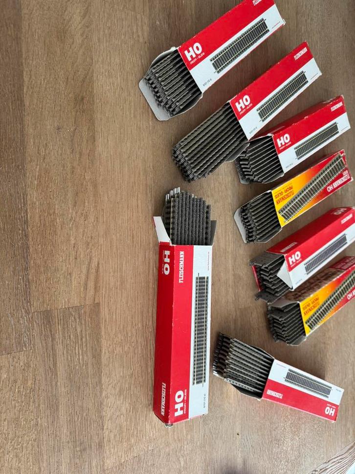 Fleischmann profirails 80 stuks. zie tekst HO gelijkstroom, Hobby en Vrije tijd, Modeltreinen | H0, Zo goed als nieuw, Rails, Gelijkstroom