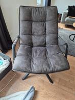 Stoffen fauteuil / leer accenten, Huis en Inrichting, Fauteuils, Ophalen
