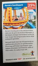 Kernie's Familiepark in Wunderland Kalkar 25% korting, Tickets en Kaartjes, Kortingsbon, Overige typen, Drie personen of meer