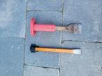 steenbeitels 2x, Doe-het-zelf en Verbouw, Gereedschap | Handgereedschap, Ophalen, Gebruikt