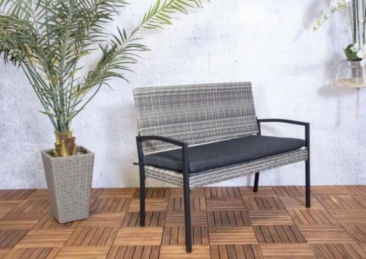 Sens-Line - York tuinbank - 118 cm - 2-zits - Grijs, Tuin en Terras, Tuinmeubel-accessoires, Nieuw, Verzenden