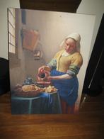 Johannes vermeer het melkmeisje, Huis en Inrichting, Woonaccessoires | Schilderijen, Tekeningen en Foto's, Ophalen, 75 cm of meer