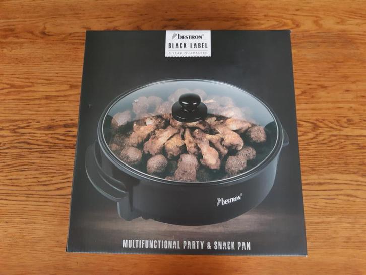 Bestron Multifunctionele party & hapjespan *NIEUW*, Witgoed en Apparatuur, Grillplaten, Nieuw, Tafelgrill, Vaatwasmachinebestendig