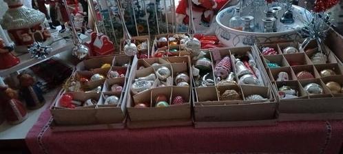 Groot lot Vintage kerstballen en pieken, Diversen, Kerst, Gebruikt, Ophalen