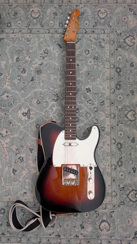 Squier Classic Vibe 60's Telecaster met mods en extras., Muziek en Instrumenten, Snaarinstrumenten | Gitaren | Elektrisch, Zo goed als nieuw