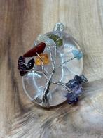 Rozenkwarts Edelsteen Levensboom Hanger - Handgemaakt, Nieuw, Ophalen of Verzenden, Steen of Mineraal, Roze