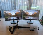 2x Philips 24″ Monitor + NewStar Dual Monitor Arm, Ophalen, VGA, IPS, Full HD