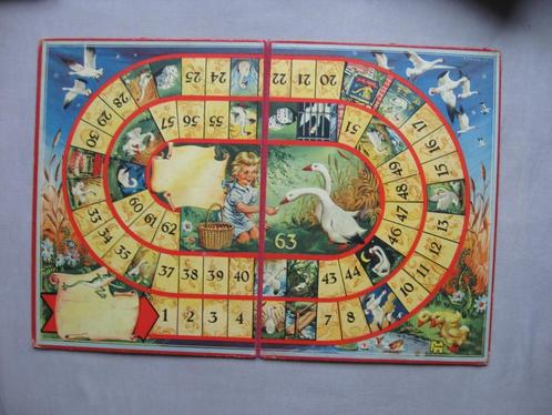 Oud spelbord voor Ganzenbord (evt. met 6 gansjes), Hobby en Vrije tijd, Gezelschapsspellen | Bordspellen, Gebruikt, Ophalen of Verzenden