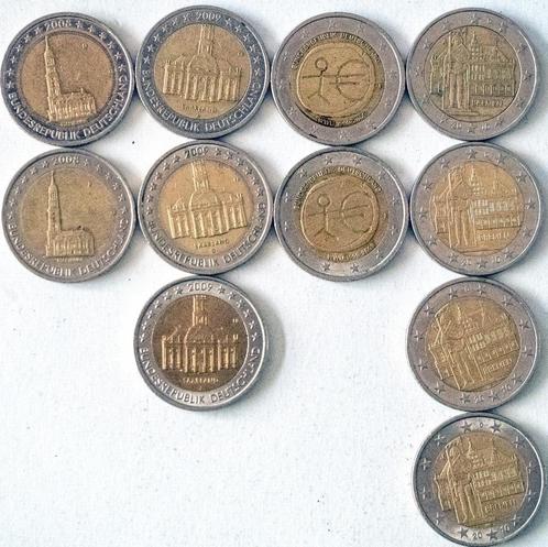 Speciale 2-euro munten Duitsland 2008-2010, Postzegels en Munten, Munten | Europa | Euromunten, Losse munt, 2 euro, Duitsland