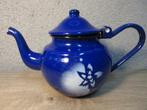 Klein blauw emaille kannetje theepot, Ophalen of Verzenden