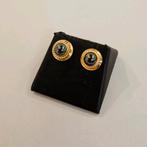 Vintage 14 karaats gouden oorstekers met Hematiet geelgoud, Ophalen of Verzenden, Zo goed als nieuw, Goud, Goud