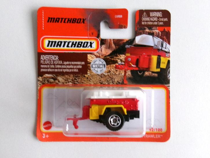 Trailer Trawler wit/rood/geel Matchbox (NIEUW), Hobby en Vrije tijd, Modelauto's | Overige schalen, Nieuw, Overige typen, Ophalen of Verzenden