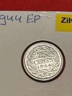 1944E Kwartje 25 cent Wilhelmina zilver, Ophalen of Verzenden, Koningin Wilhelmina, 25 cent, Zilver