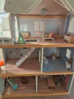 Leuk houten poppenhuis met meubels, Ophalen, Zo goed als nieuw, Poppenhuis