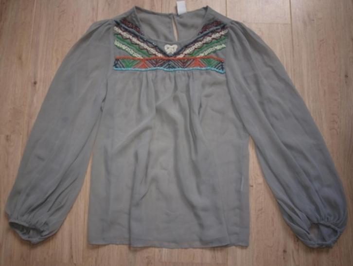Grijs Voile Shirt Vila (L), Kleding | Dames, T-shirts, Gedragen, Maat 42/44 (L), Grijs, Lange mouw, Ophalen of Verzenden