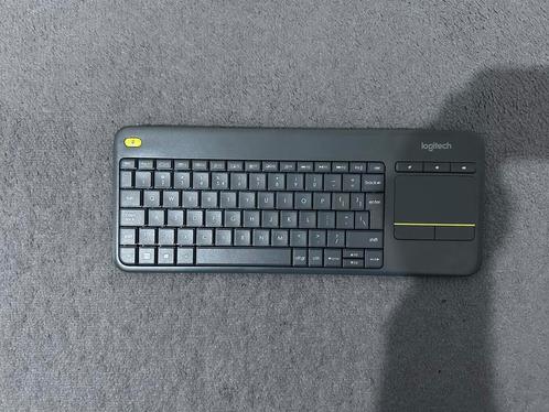 Logitech K400+ | Draadloos, Computers en Software, Toetsenborden, Zo goed als nieuw, Qwerty, Draadloos, Ergonomisch, Toetsenbord en muis-set