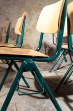 Zeldzame Vintage Design Galvanitas S35 Schoolstoelen groen, Ophalen, Gebruikt, Overige kleuren, Industriele vintage mid-century