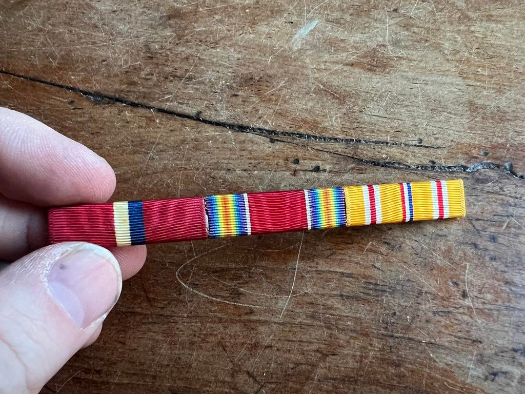 WO2 Amerikaans medal medaille bar Phil Lib, WW2 Victory Paci, Amerika, Verzenden, Lintje, Medaille of Wings