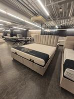 Boxspring Gratis Matras 140 160 180 200 Alles Zelfde Prijs, Crème, Velours, Ophalen of Verzenden, 180 cm