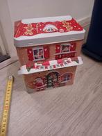 kerstblik in de vorm van kersthuisje kerst blik, Ophalen of Verzenden, Gebruikt