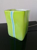 Italië Tafellamp Glas Groen Wit Murano Style Vintage 1980, Ophalen of Verzenden, Nieuw