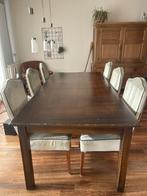 Eetkamertafel incl 6 stoelen, Huis en Inrichting, Tafels | Eettafels, Ophalen, 100 tot 150 cm, Klassiek, 200 cm of meer
