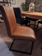 Eetkamerstoelen 6 stuks, Huis en Inrichting, Stoelen, Ophalen, Gebruikt, Bruin, Leer