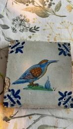 17e eeuwse tegel met vogel, Ophalen of Verzenden