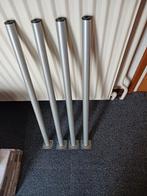 Set van 4 metalen meubelpoten, Tafelpoot, Minder dan 50 cm, Gebruikt, Vierkant