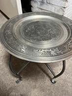 Bijzet tafel, Ophalen, Minder dan 55 cm, Metaal of Aluminium, Rond
