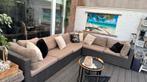 Loungeset met hocker - dienblad gratis, Ophalen, Gebruikt, Bank, 8 zitplaatsen