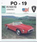 Po19 autokaart plymouth asimmetrica ( 1961 ), Verzenden, Zo goed als nieuw, Auto's