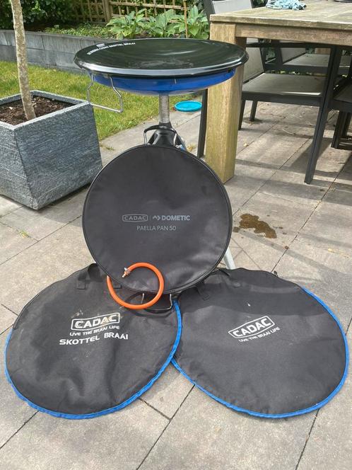 Te koop Cadac Skottlebraai met Paellapan 50, Tuin en Terras, Gasbarbecues, Gebruikt, Ophalen