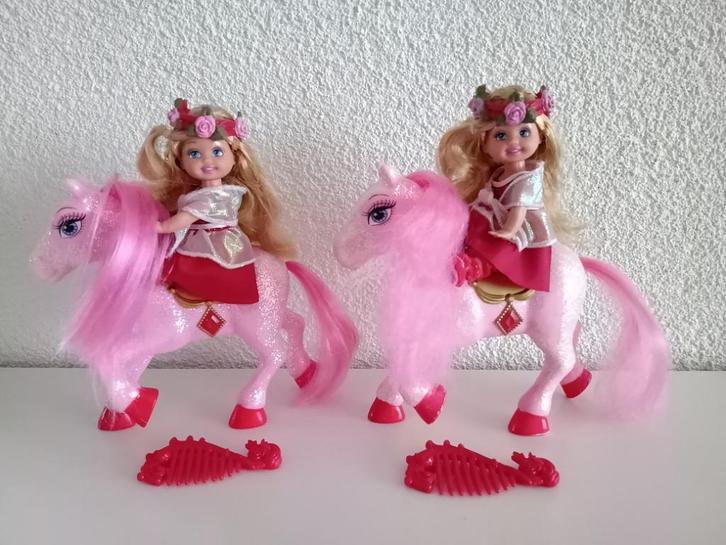 2 KELLY'S uit de film Barbie en het Diamantkasteel met pony, Verzamelen, Poppen, Gebruikt, Pop, Ophalen of Verzenden