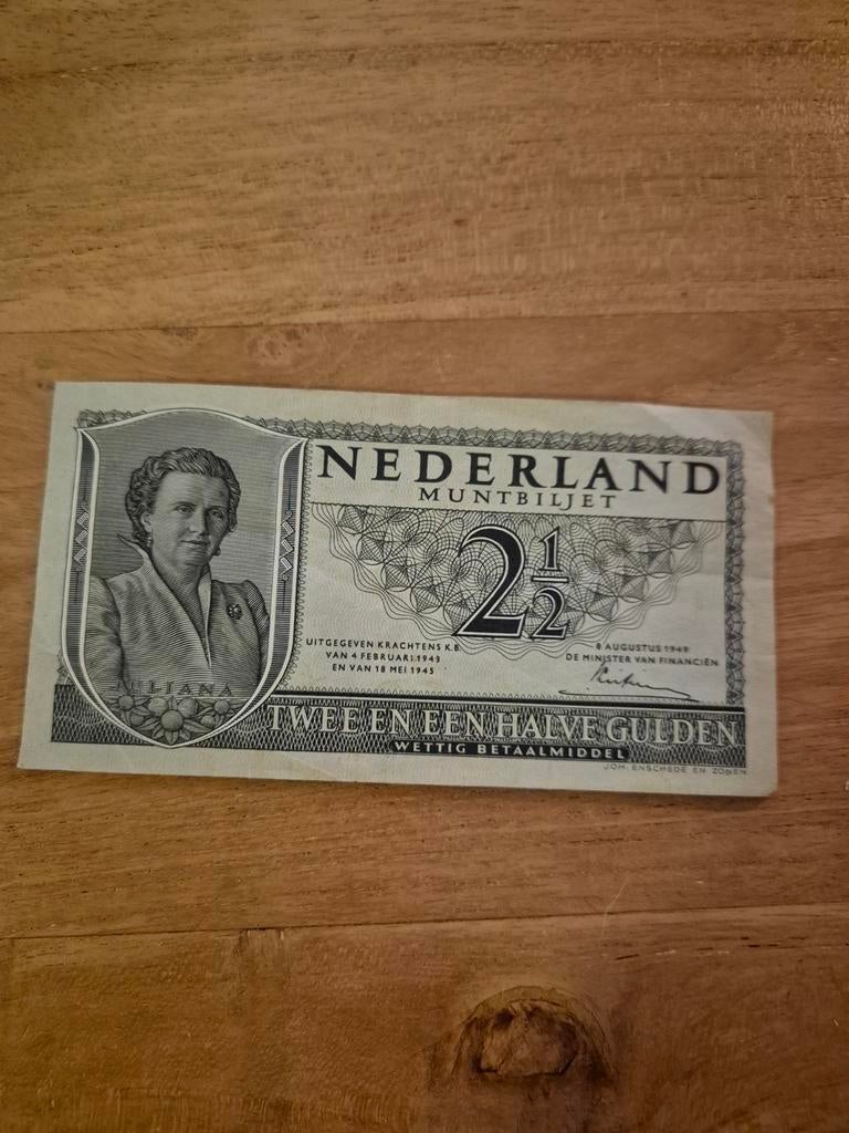 2.5 Gulden biljet 08-08-1949, Ophalen of Verzenden, 2½ gulden, Los biljet